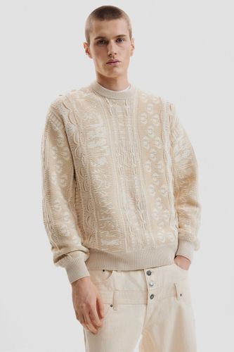 ROUND NECK KNIT SWEATER - WHITE - M - Desigual - Modalova