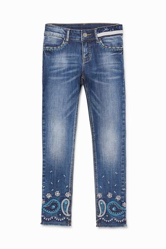 Regular jeans paisley - BLUE - 3/4 - Desigual - Modalova