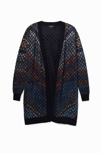 Fine knit open jacket - BLUE - S - Desigual - Modalova