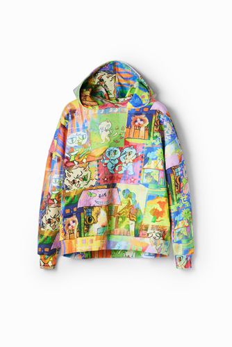 Sudadera oversize gatos María Escoté - Desigual - Modalova