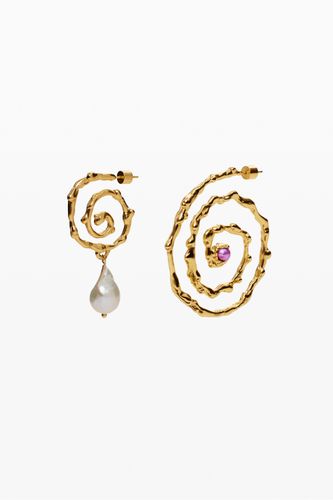 Irregular spiral earrings gold-plated Zalio - U - Desigual - Modalova