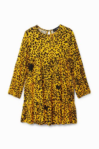 Vestido trapecio leopardo niña - Desigual - Modalova