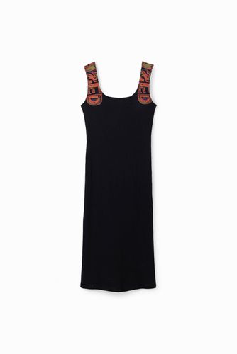 Vestido slim tirantes canalé - Desigual - Modalova