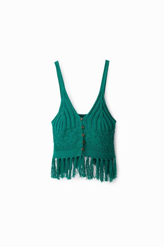 Crochet top - GREEN - XS - Desigual - Modalova