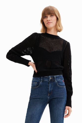 Knit corset pullover - BLACK - M - Desigual - Modalova