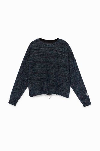 Lurex sweatshirt - BLUE - M - Desigual - Modalova