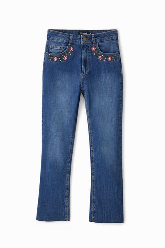 Flared cropped jeans - BLUE - 40 - Desigual - Modalova