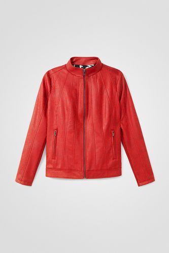 Slim high neck jacket - RED - 38 - Desigual - Modalova