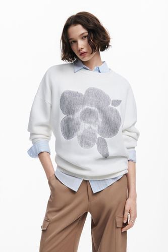 Floral print sweatshirt - WHITE - L - Desigual - Modalova