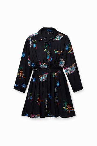 Vestido corto camisero ilustraciones - XXL - Desigual - Modalova