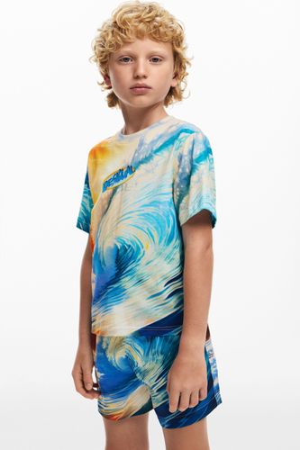 T-shirt à imprimé vague - Desigual - Modalova