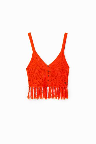 Crochet crop top - ORANGE - XL - Desigual - Modalova