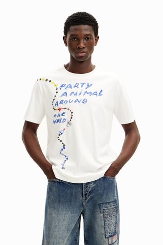 Short-sleeved Arty party animal t-shirt. - - XL - Desigual - Modalova