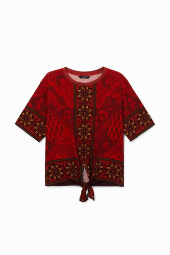Boho bow T-shirt - RED - XS - Desigual - Modalova