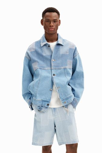 Patchwork denim jacket - BLUE - XL - Desigual - Modalova