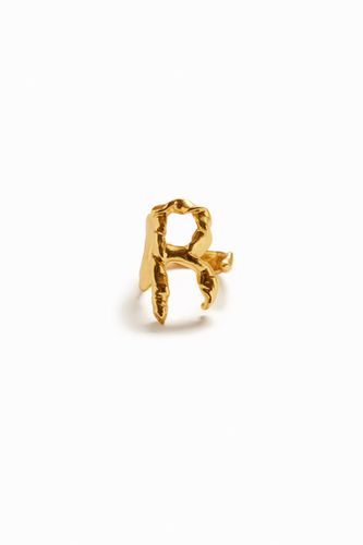 Zalio gold plated letter R ring - - L - Desigual - Modalova