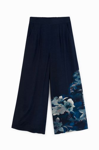 Floral culotte trousers - BLUE - S - Desigual - Modalova