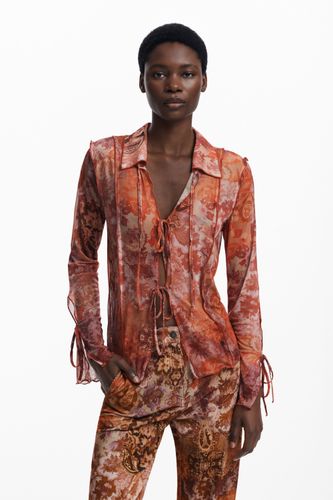 Chiffon T-shirt with bows - S - Desigual - Modalova