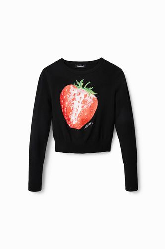 Cropped strawberry jumper - - L - Desigual - Modalova