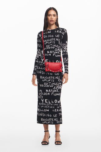 Vestido midi frases - Desigual - Modalova