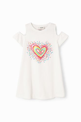 Vestido camiseta cut-outs corazón - Desigual - Modalova