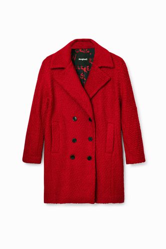 Straight wool coat - RED - S - Desigual - Modalova