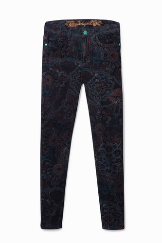 Skinny floral jean trousers - - 26 - Desigual - Modalova