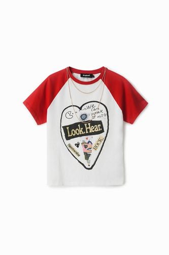 Short-sleeve heart T-shirt - S - Desigual - Modalova