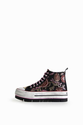 Asian patchwork high-top platform sneakers - - 40 - Desigual - Modalova