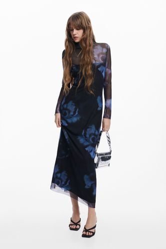 Slim floral dress - BLUE - L - Desigual - Modalova