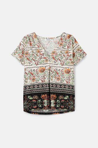 Camiseta manga corta flores - Desigual - Modalova