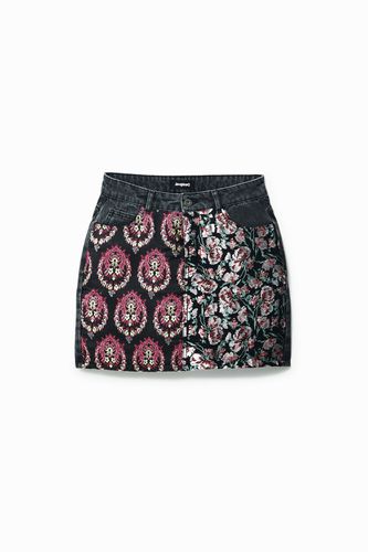 Falda corta vaquera jacquard - 34 - Desigual - Modalova