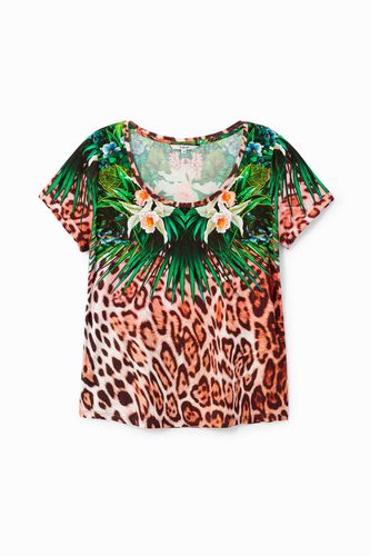 Multicolour animal print T-shirt - - XS - Desigual - Modalova