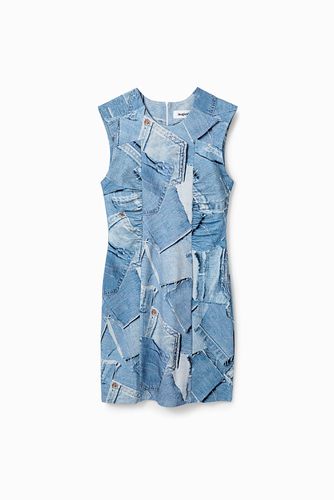 Vestido mini patch denim - Desigual - Modalova