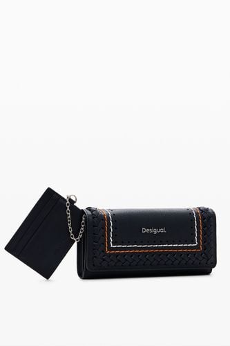 Braided wallet with topstitching - U - Desigual - Modalova