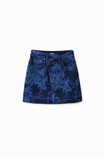 Tropical denim mini skirt - - S - Desigual - Modalova