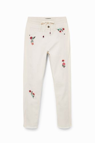 Floral jogger jeans - WHITE - M - Desigual - Modalova