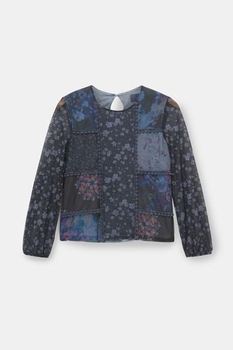 T-shirt patch flowers - BLUE - 3/4 - Desigual - Modalova