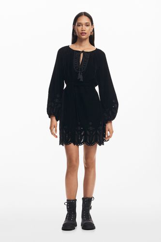 Embroidered mini dress - BLACK - L - Desigual - Modalova