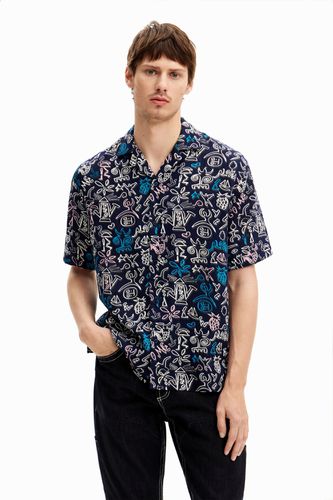 Shirt with contrasting illustrations - - XXL - Desigual - Modalova