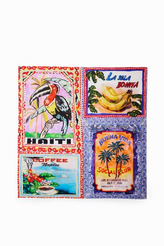 Stella Jean arty postcard square scarf - - U - Desigual - Modalova
