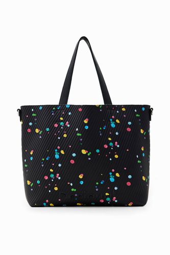 Large reversible droplets tote bag - U - Desigual - Modalova