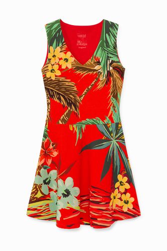 Vestido corto estampado hawaiano - Desigual - Modalova