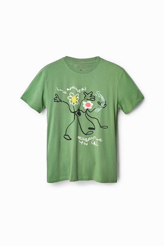 Camiseta caqui flores - GREEN - L - Desigual - Modalova