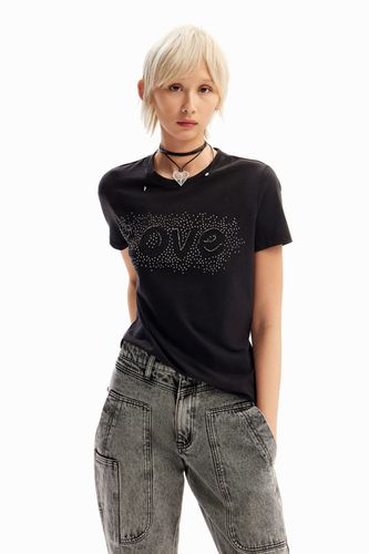 Rhinestone Love T-shirt - - XL - Desigual - Modalova