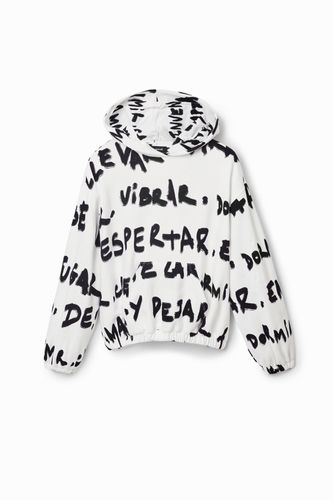 All-over Manifesto text oversize hoodie - - XS - Desigual - Modalova
