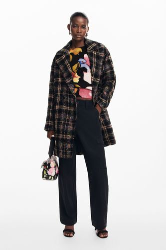 Short checkered coat - BLACK - L - Desigual - Modalova