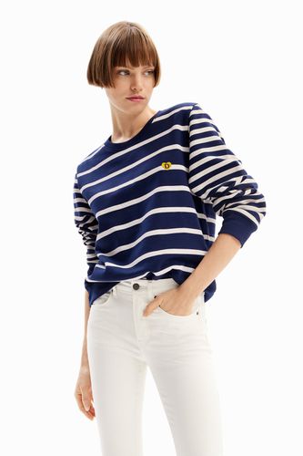 Striped imagotype sweatshirt - - L - Desigual - Modalova