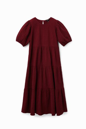 Textured midi dress - RED - L - Desigual - Modalova