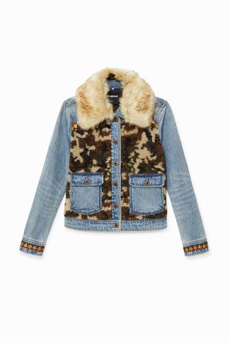 Chaqueta vaquera slim efecto pelo - 40 - Desigual - Modalova